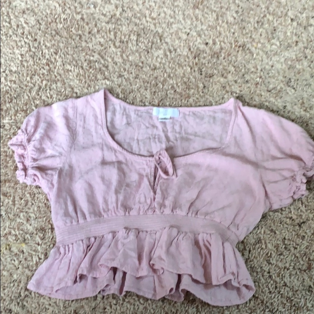 Purple cropped blouse